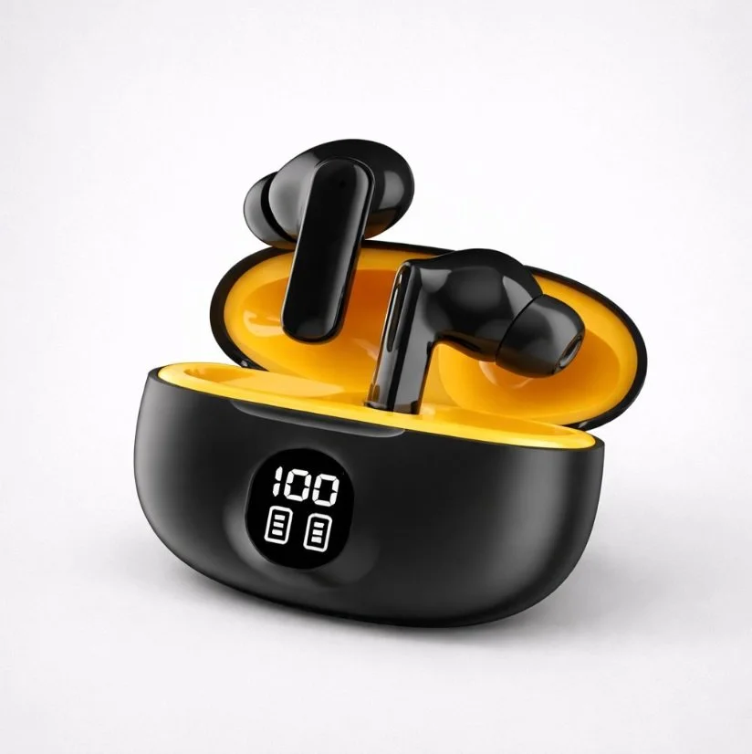 Auriculares Bluetooth Stereo Sport - Estuche con Pantalla LED y Diseño Dual-Tone