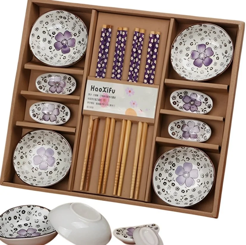 Set de Sushi Premium para 4 Personas - Cerámica Japonesa "HaoXiFu".