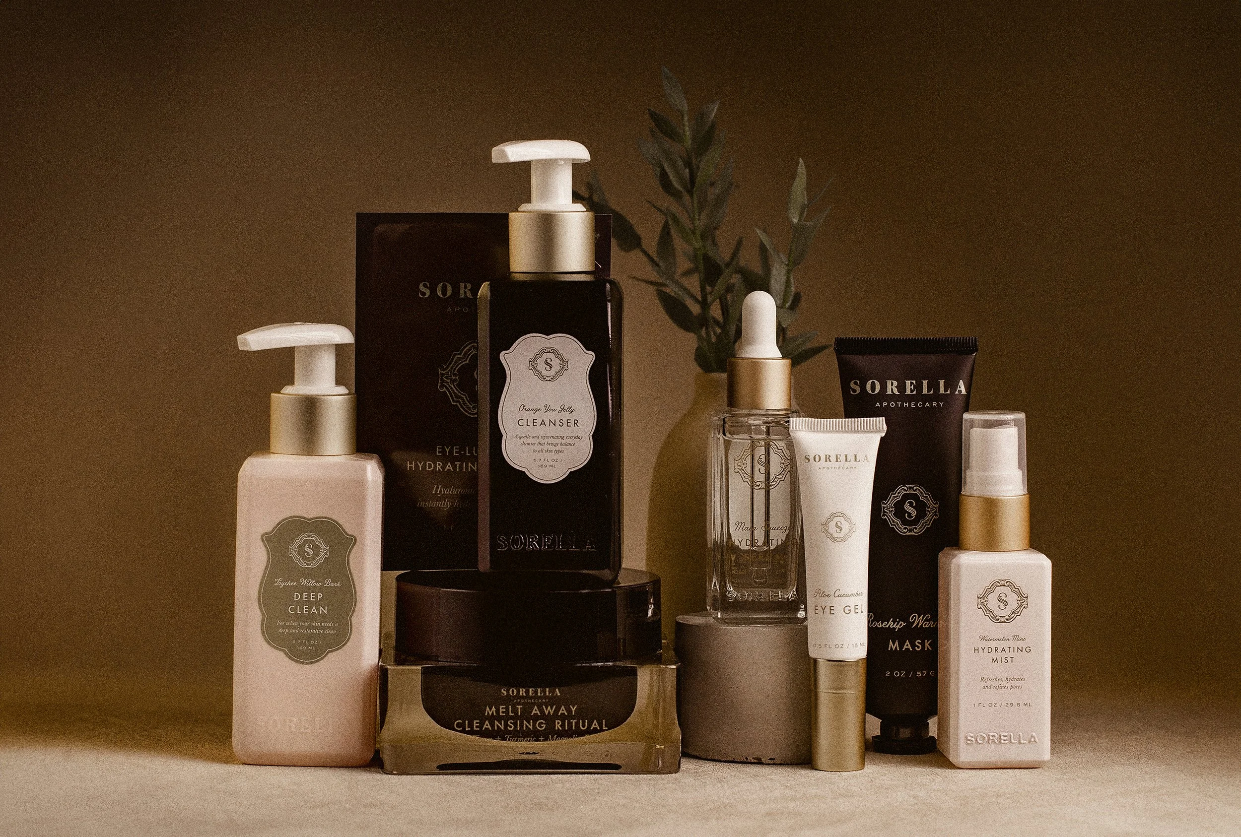 a collection of skincare products for extra dirty skin