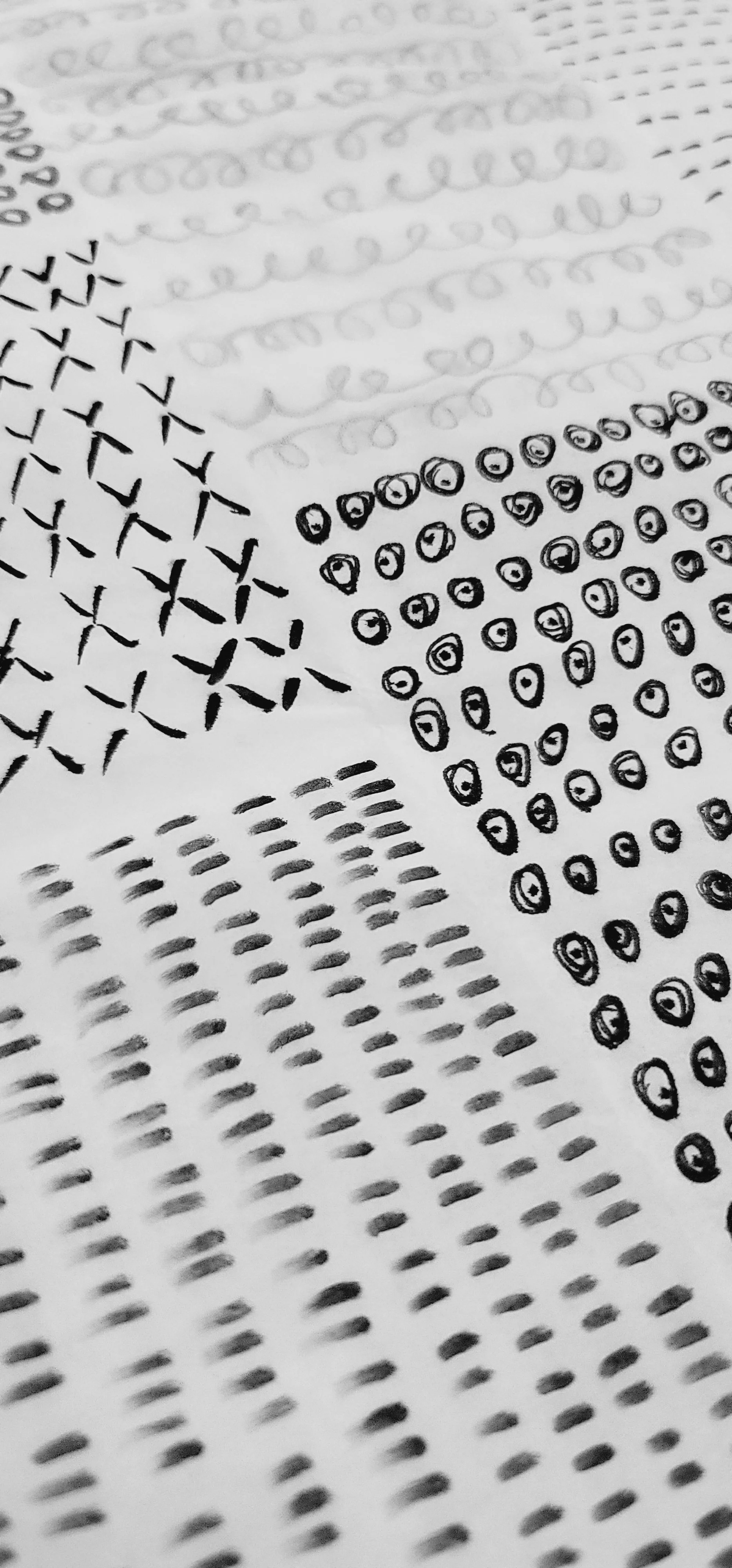 Mark making on deli paper