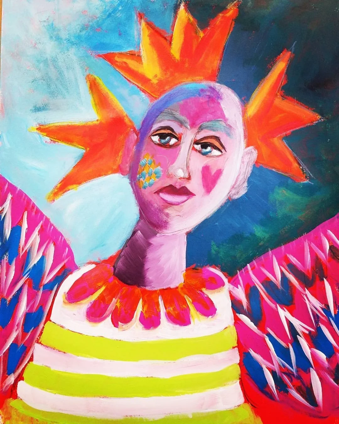 Whimsical acrylic on paper