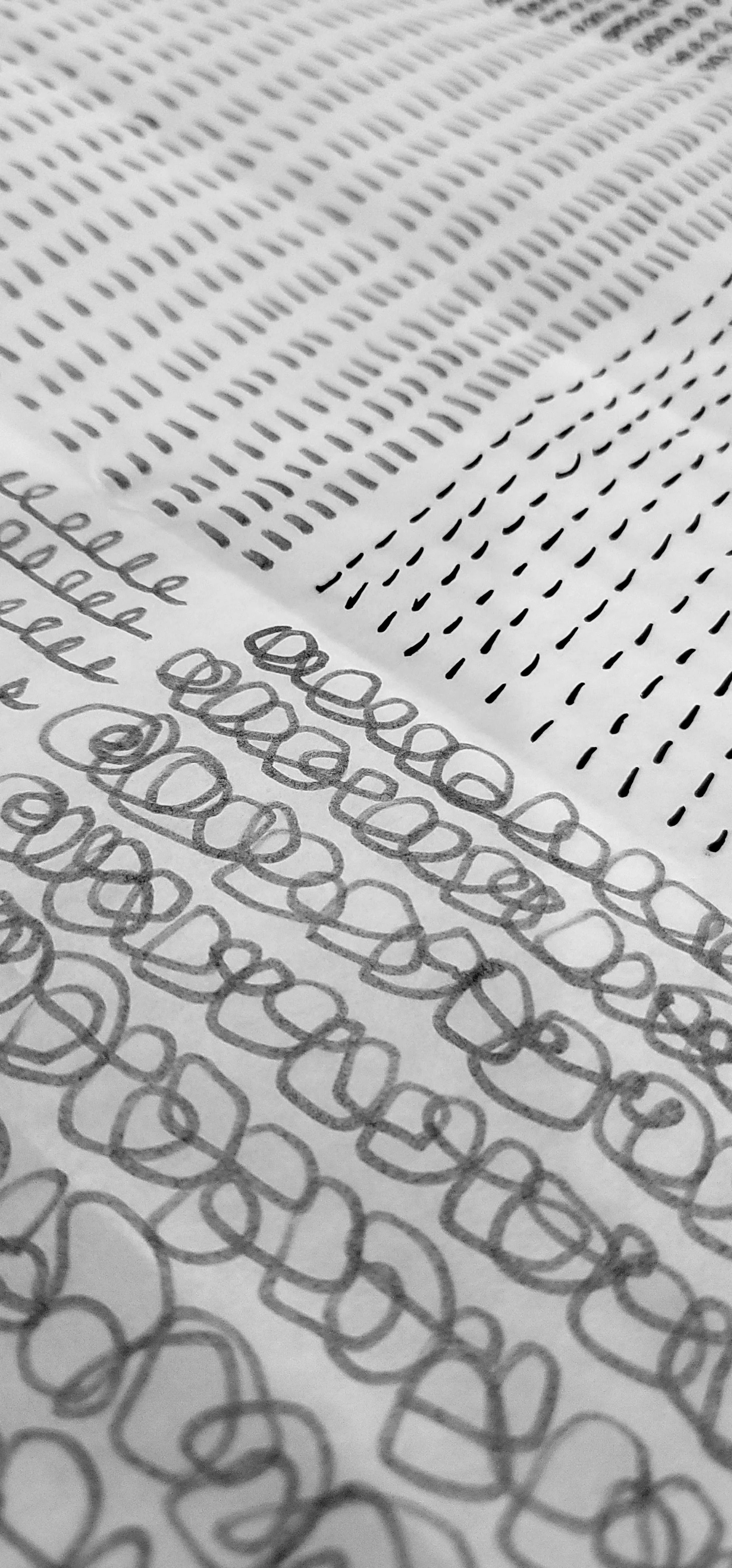 Mark making on deli paper