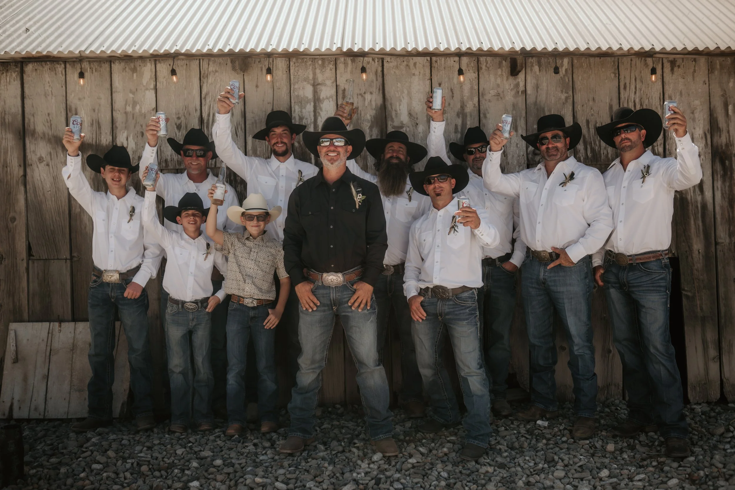 In every wedding the groomsmen are the toughest to organize, but this one went smoothly. 