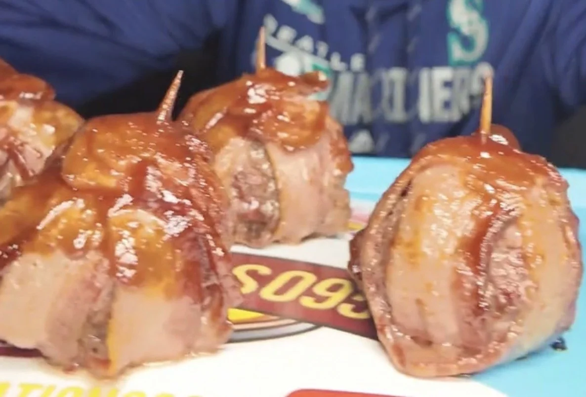 Smoked Bacon-Wrapped Burger Bombs 
