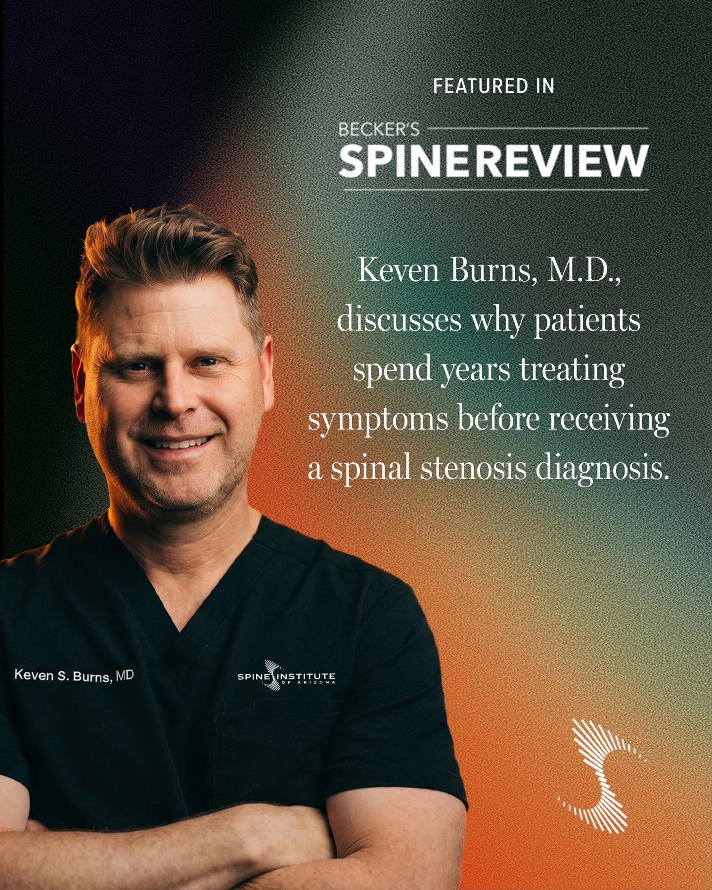 You might not be &ldquo;just getting older.&rdquo;

Many patients who are later diagnosed with spinal stenosis first notice small changes like slower walking, more breaks, and less endurance.

Keven Burns M.D., of the Spine Institute of Arizona, was 