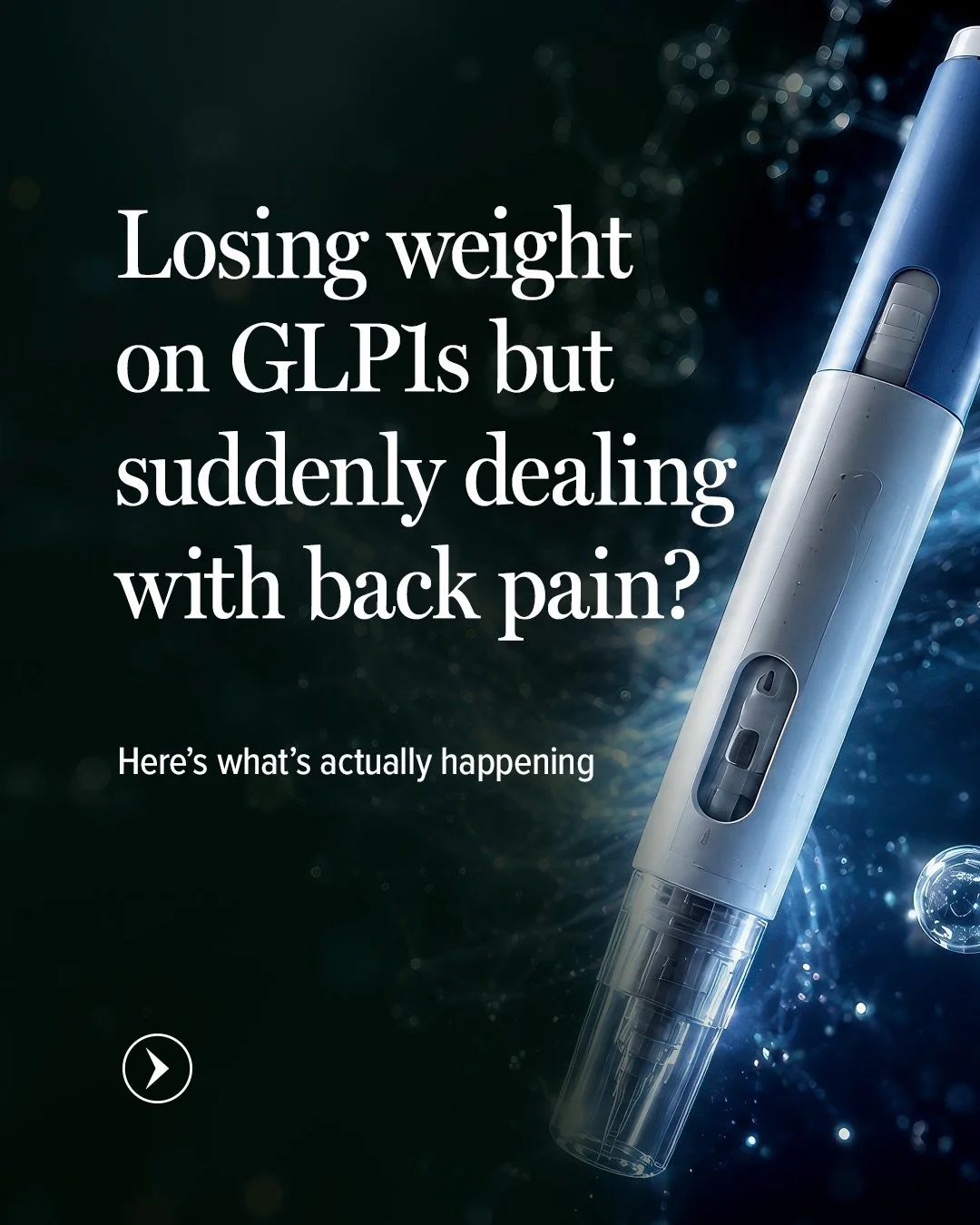 Losing weight on GLP-1&rsquo;s but noticing new back pain? You&rsquo;re not alone. 👇