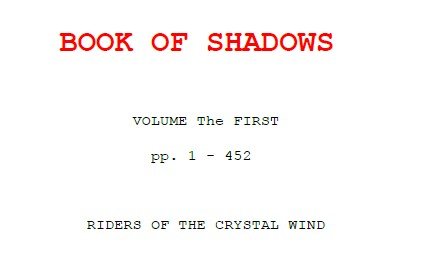 Book of Shadows - RIDERS OF THE CRYSTAL WIND