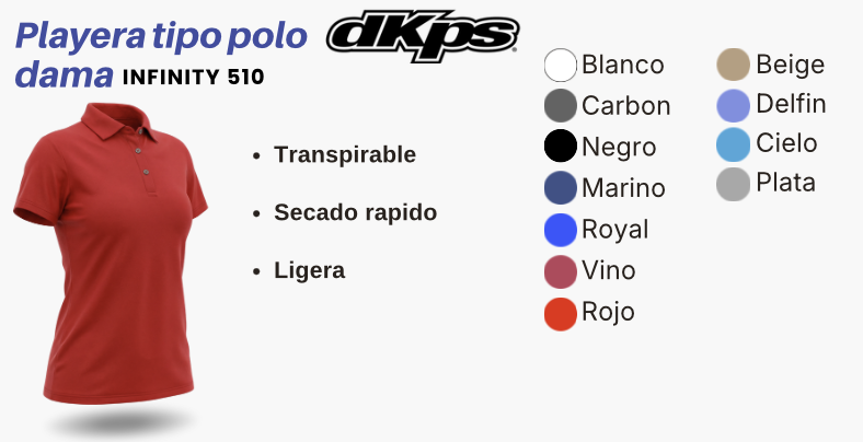 Playera polo mujer