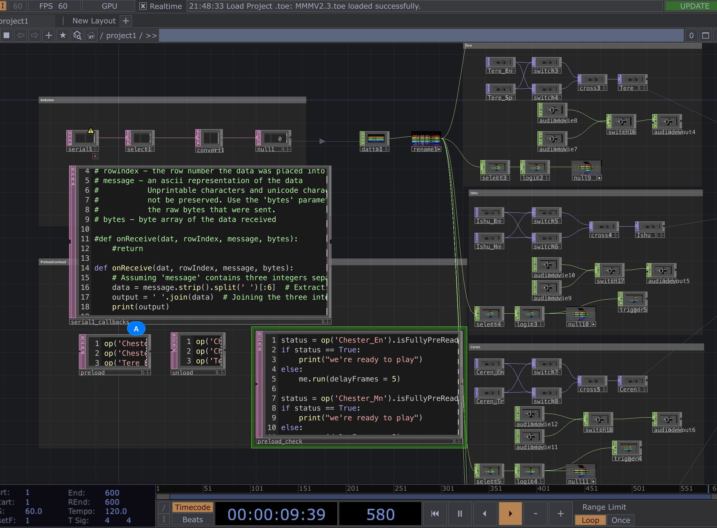 Video Optimization for realtime playback and switch using python scripting in TD DATs