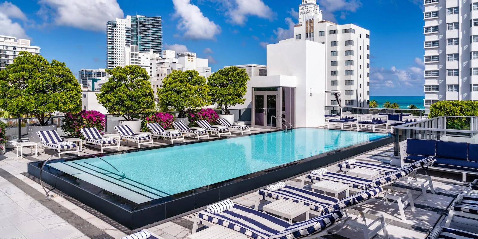 Rooftop pool at Gale South Beach