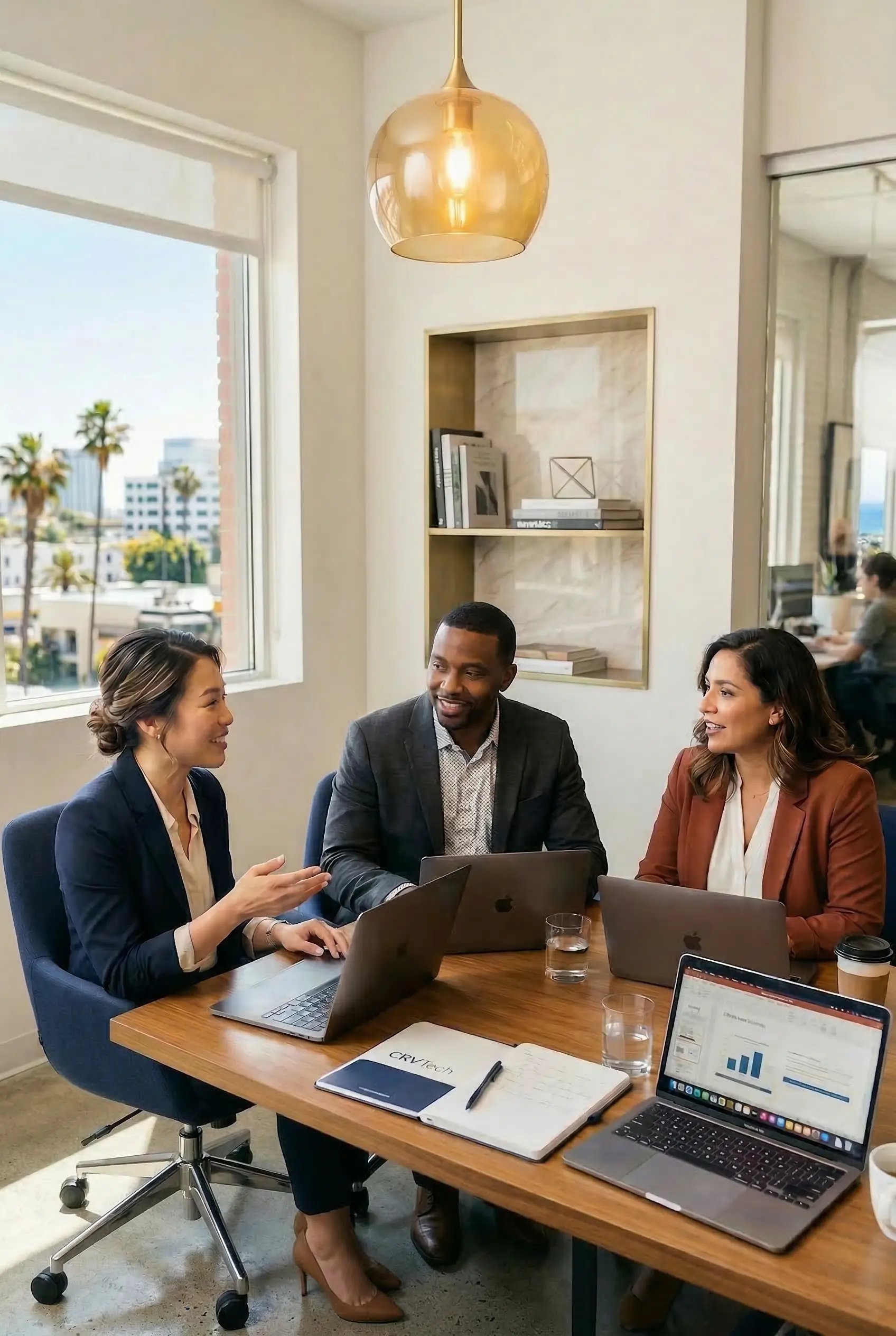 Fractional CPO Business Meeting in Office setting.