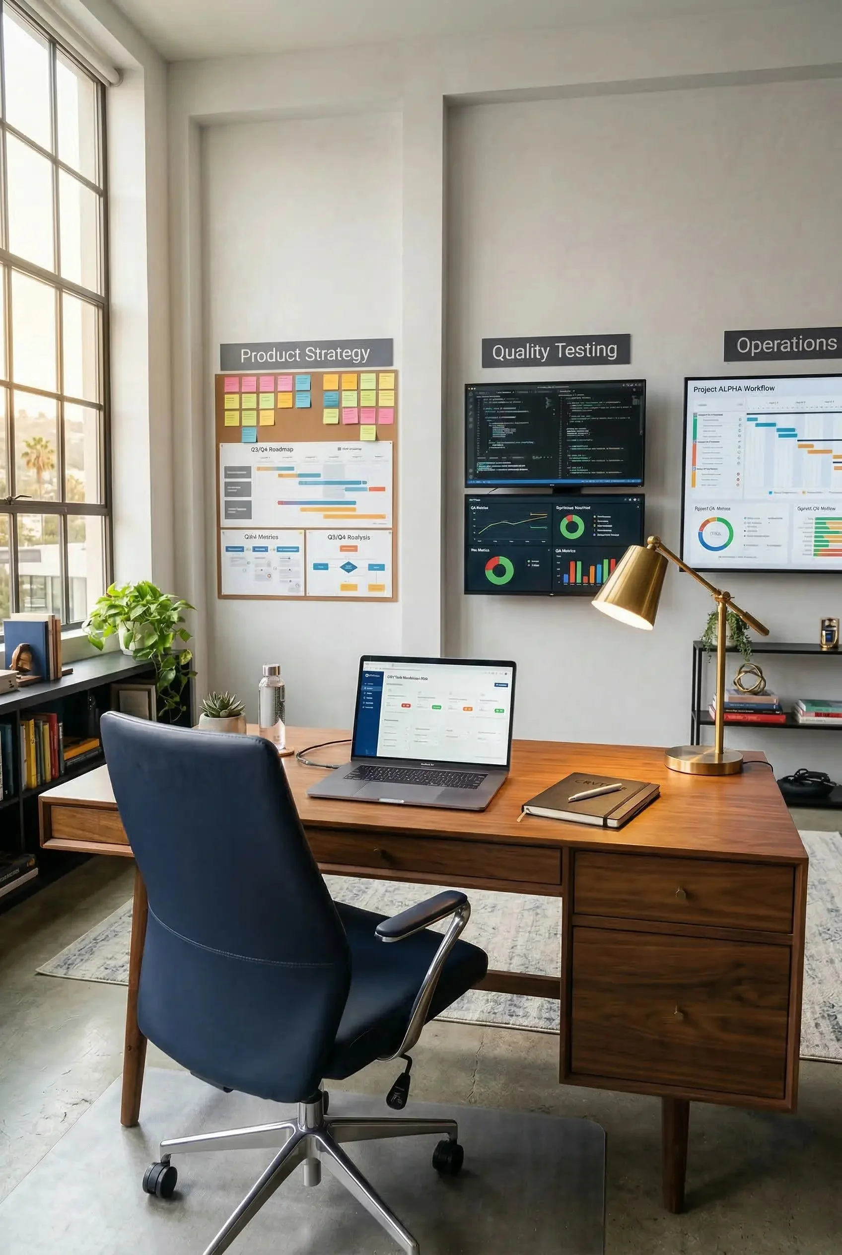 Fractional executive office space for Product, Quality, and Delivery.