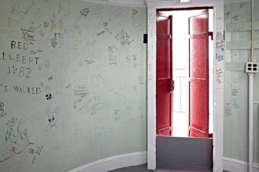 The after photo of the watch level of Middle Ground Lighthouse after its restoration.