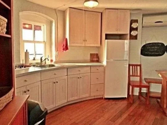 The after photo of the kitchen of Middle Ground Lighthouse after its restoration.