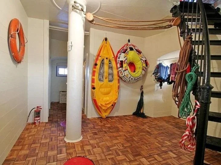 The after photo of the cellar of Middle Ground Lighthouse after its restoration.