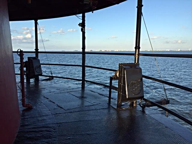 The after photo of the deck of Middle Ground Lighthouse after its restoration.
