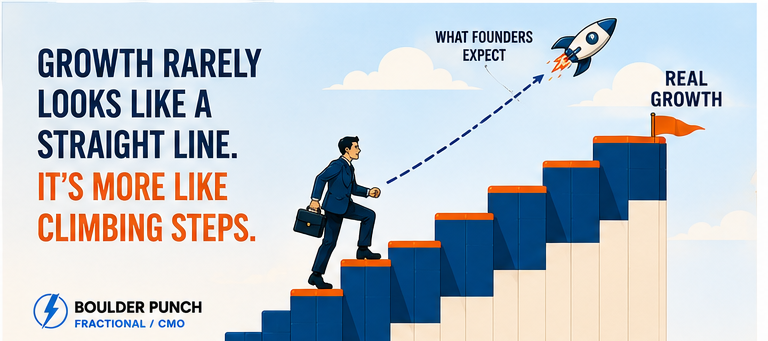 Growth Rarely Looks Like a Straight Line. It's More Like Climbing Steps.