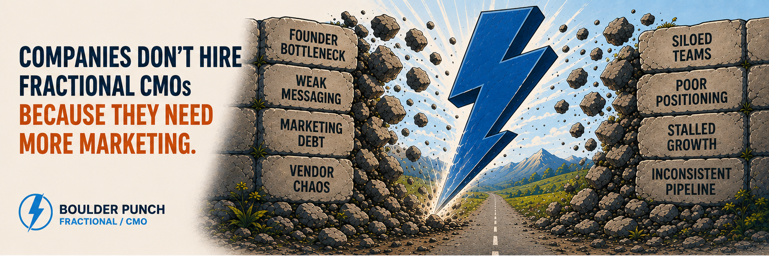 Companies Don't Hire Fractional CMOs Because They Need More Marketing