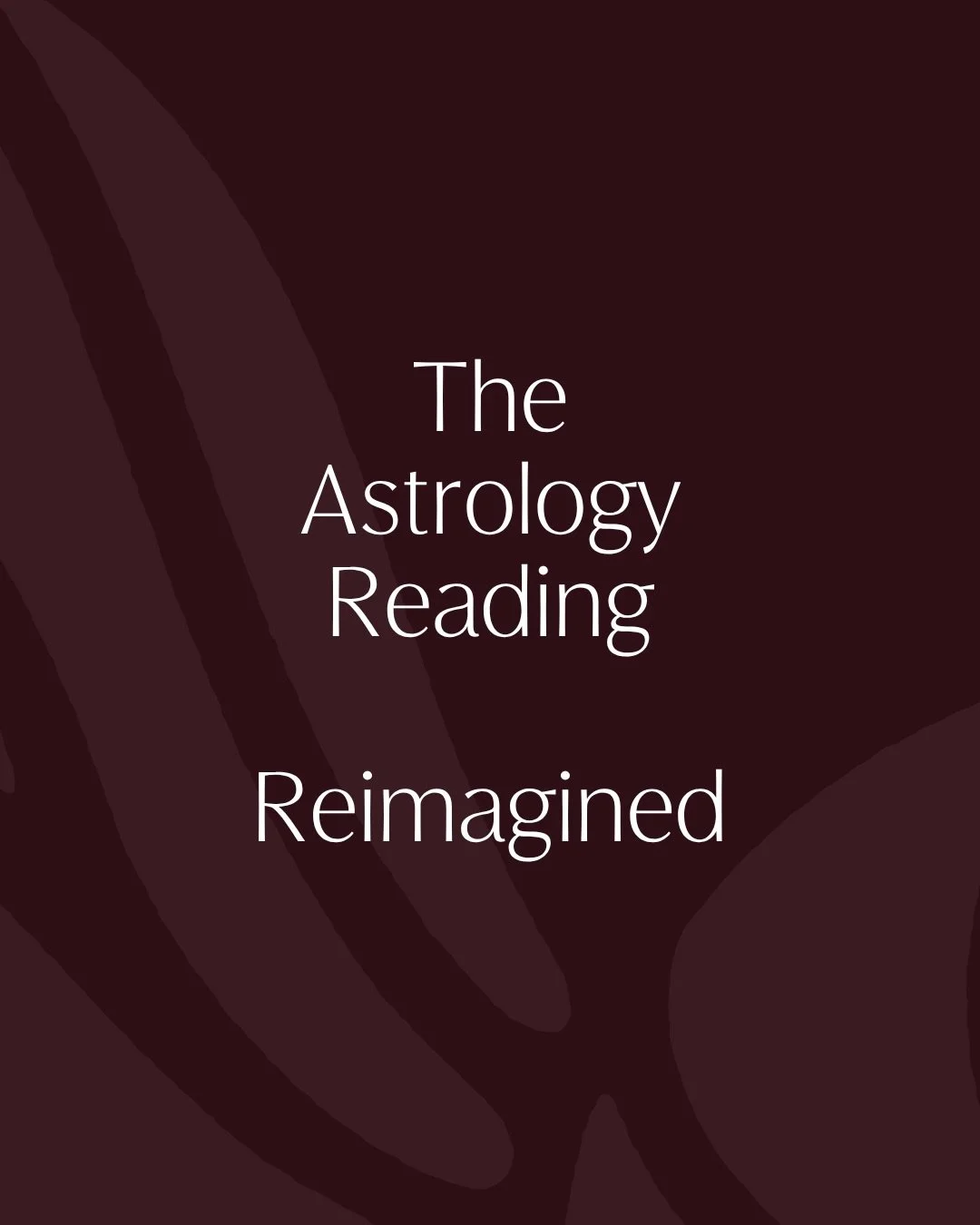 It&rsquo;s the way I would want to experience it &mdash; both as the participant and the astrologer.

More space to chat. Room for unexpected inspiration to land without feeling rushed. Time to steep 🍵

Because so often, after a session ends, someth