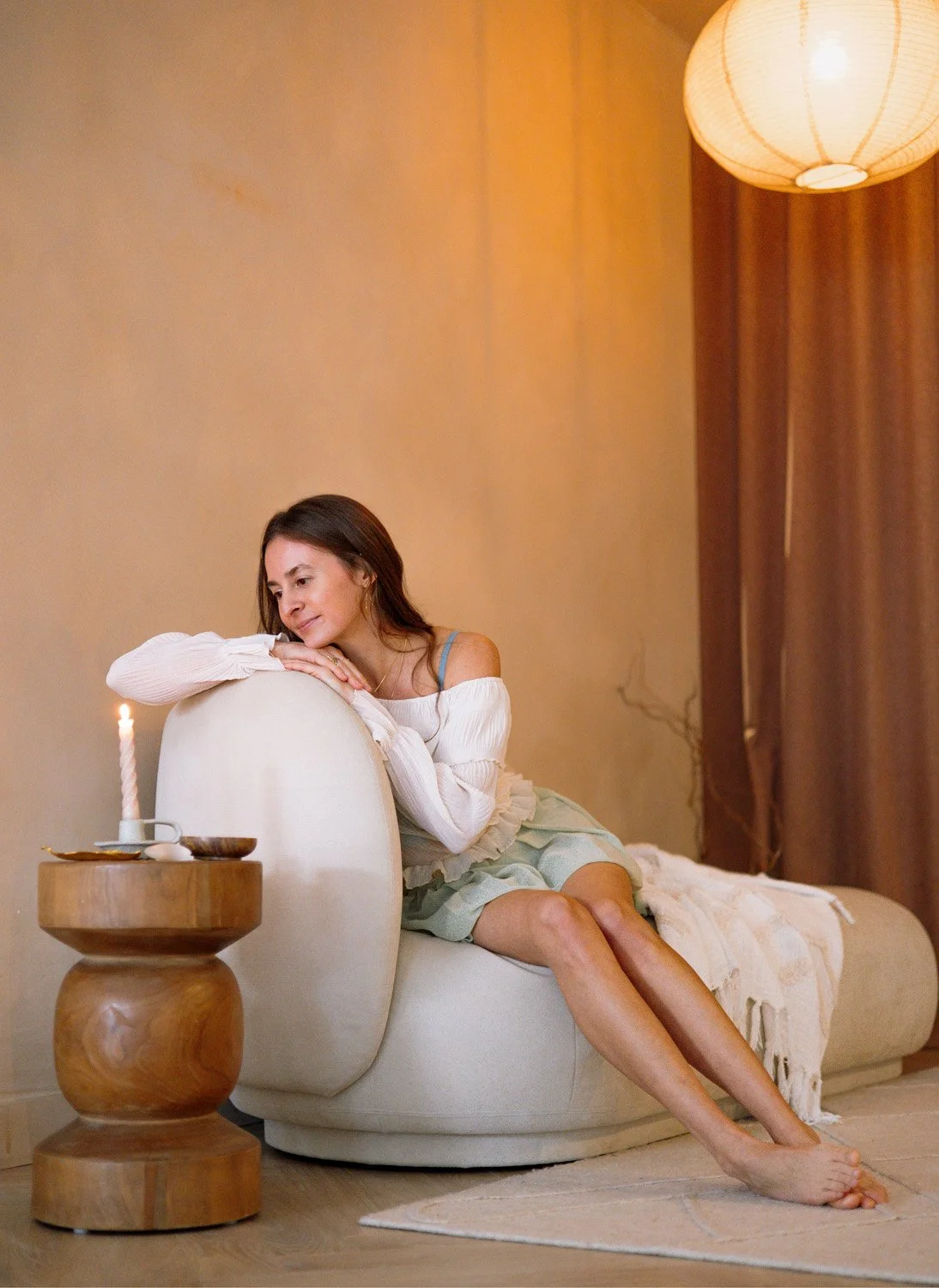 Rachelle Hicks in a calm, reflective moment