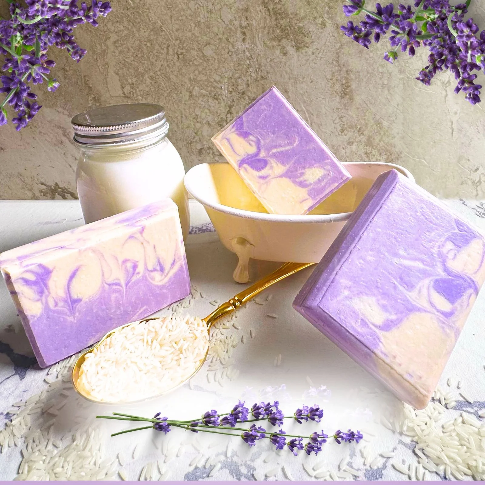 Rice Milk Lavender Soap