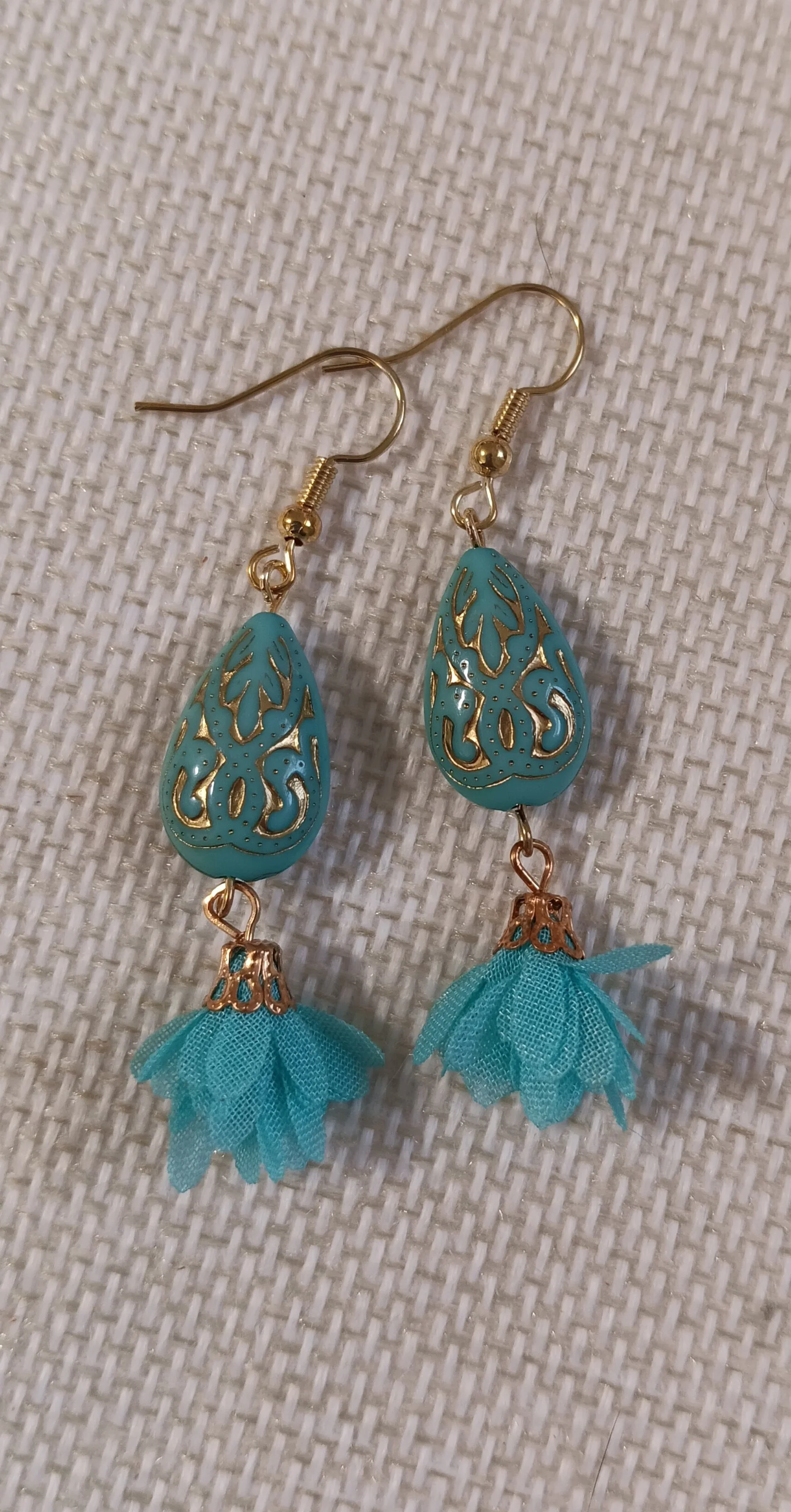 Turquoise & Gold Earrings