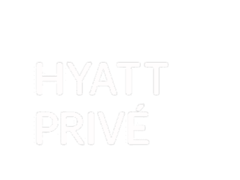 Hyatt Privé logo with white text on a black background