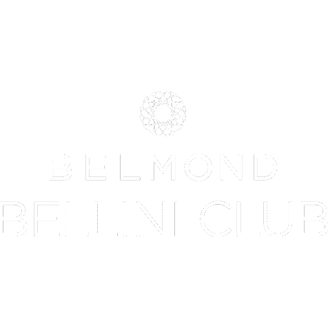 Belmond Bellini Club logo on a black background with a stylized circular design above the text.