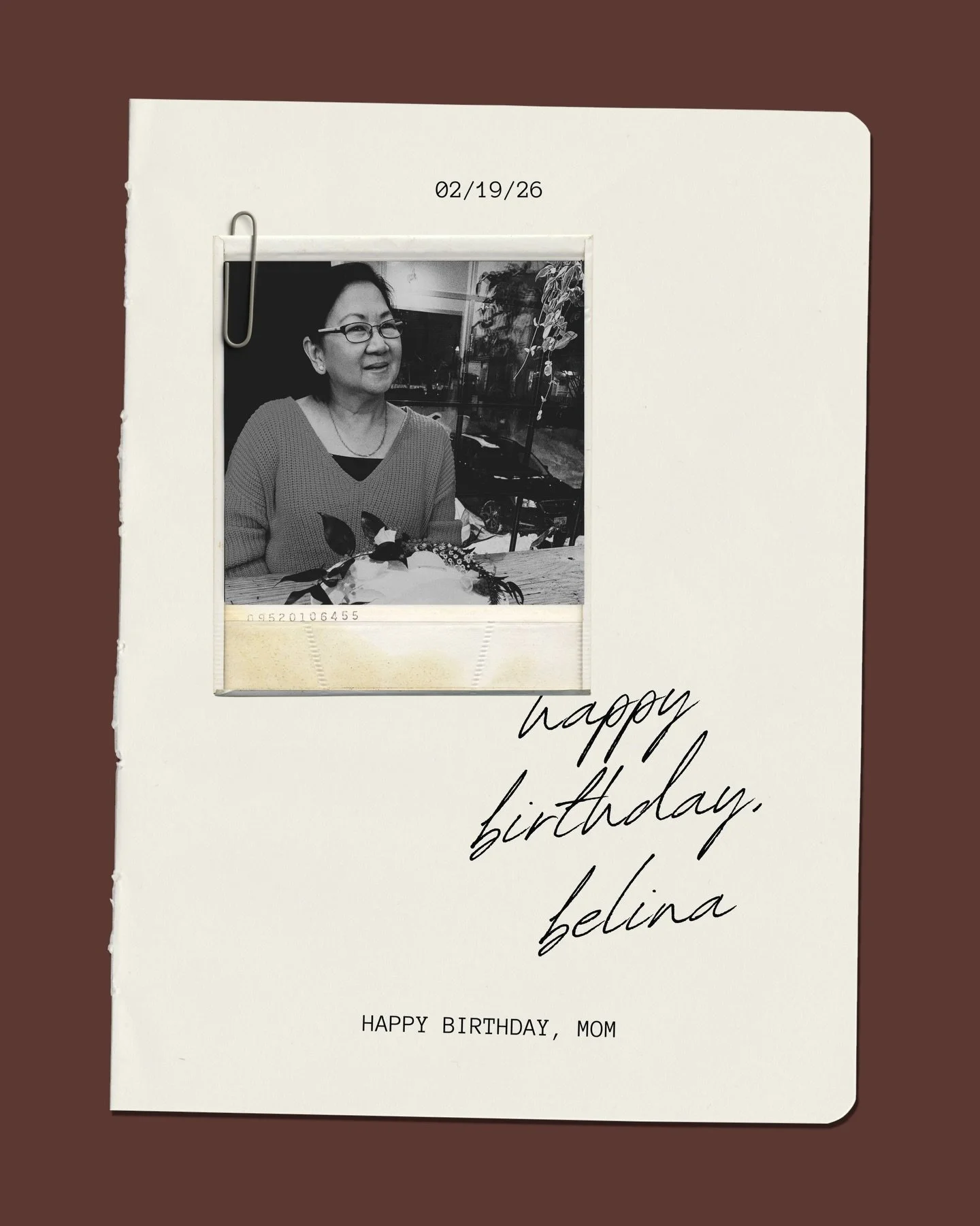 maligayang kaarawan belina.

mahal kita, kahit di laging halata.

thank you for loving me, unconditionally. 💌