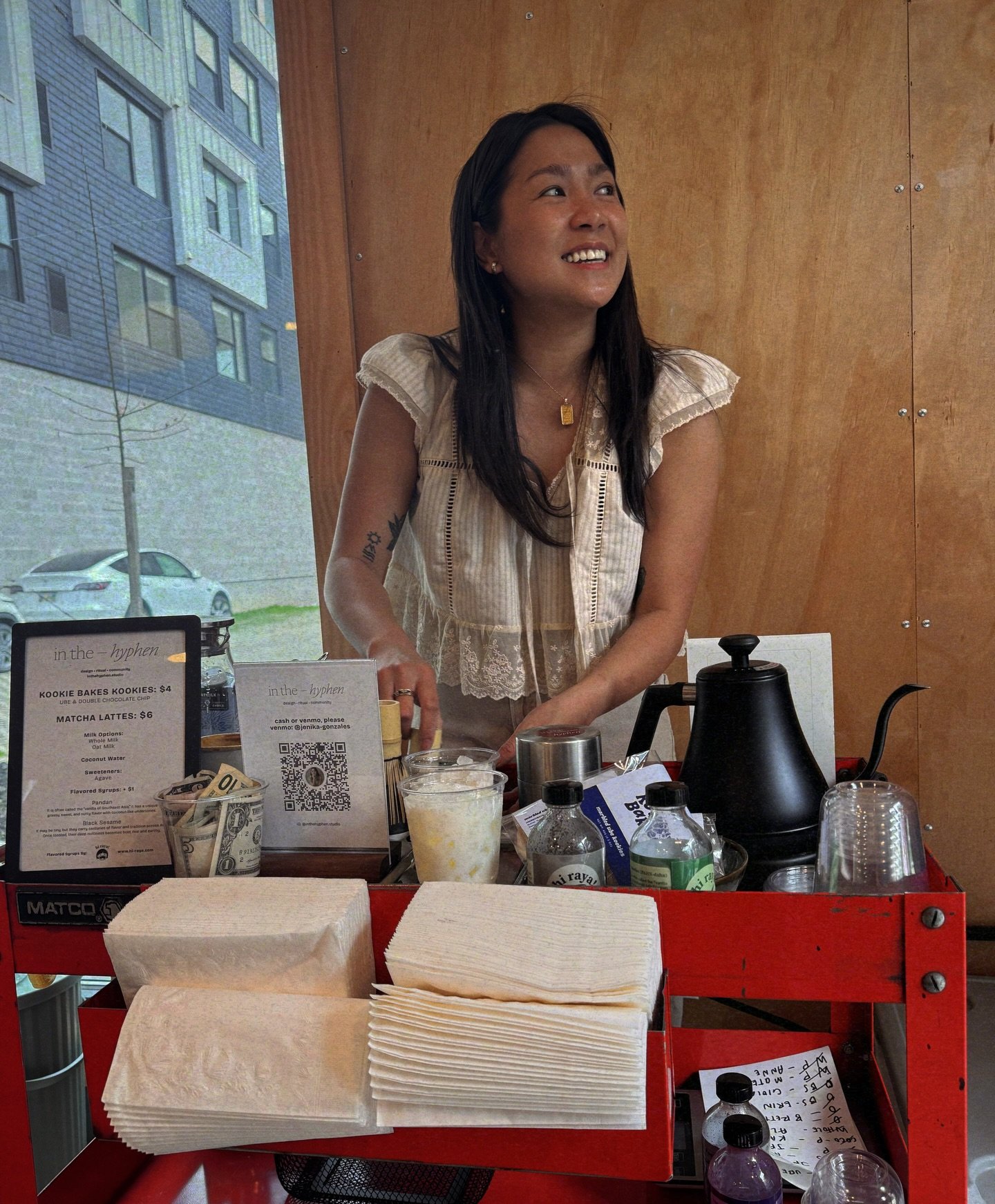 i love that i get to make matcha for people&mdash;yesterday felt so good! I really love seeing people show up for each other like that. it felt so so natural, bright, creative, and rooted in community in the best way!!!

grateful to have been part of