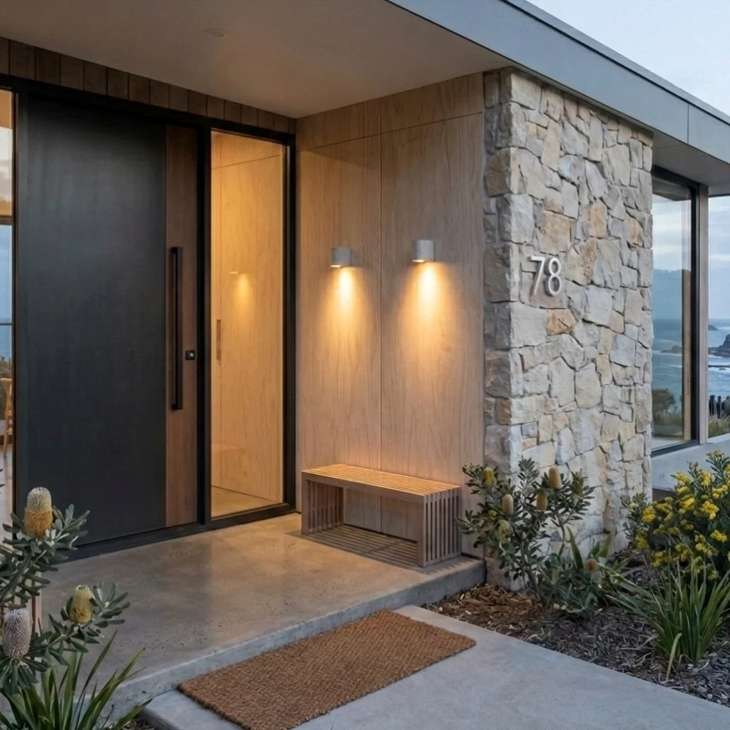 When the brief is &ldquo;minimal, warm, architecturalyou go Mono Mini&hellip; and you run them as a pair

#ArceLighting #Arce #ArchitecturalLighting #WallSconce #GFRC