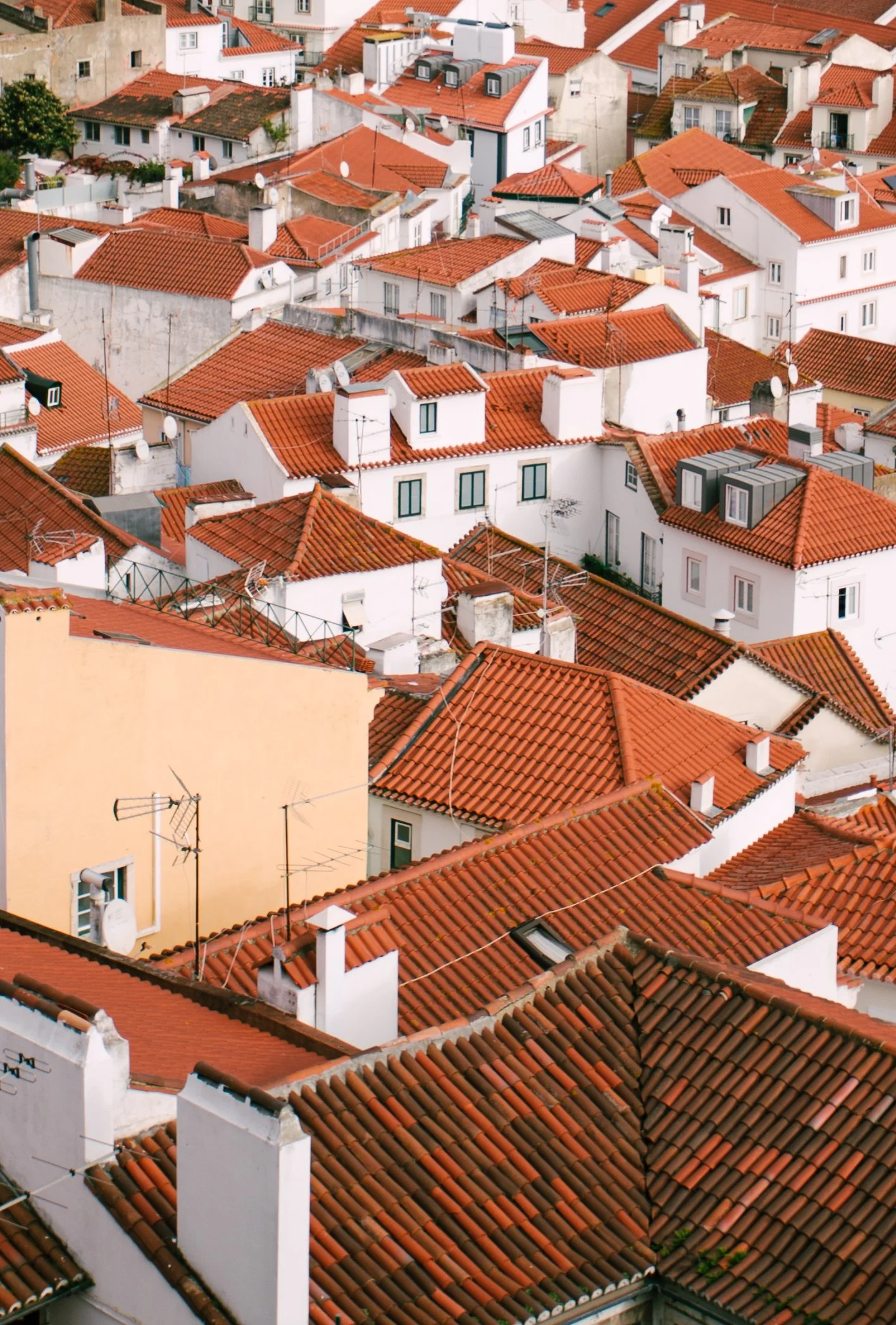 The rooftops of Lisbon, Portugal