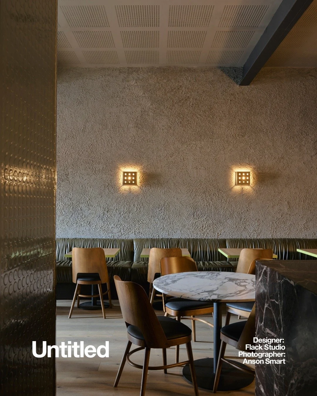 Detail led hospitality for Untitled Richmond. 

- 

Architecture 
@flackstudio_ 

- 

Photography
@smartanson