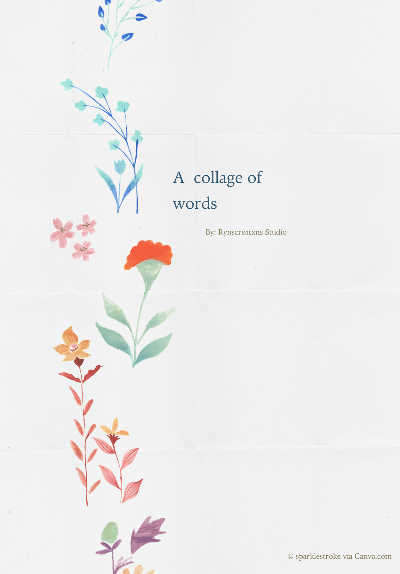 A  collage of words
