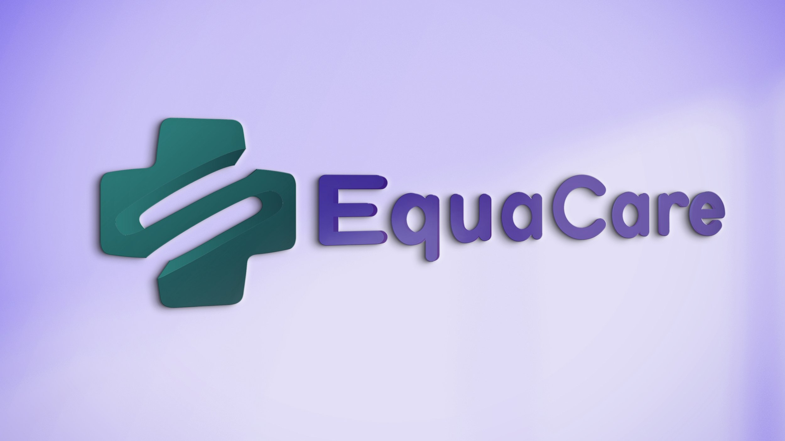 EqaCare logo with a stylized green hand and the text 'EqaCare' in purple on a light purple background.