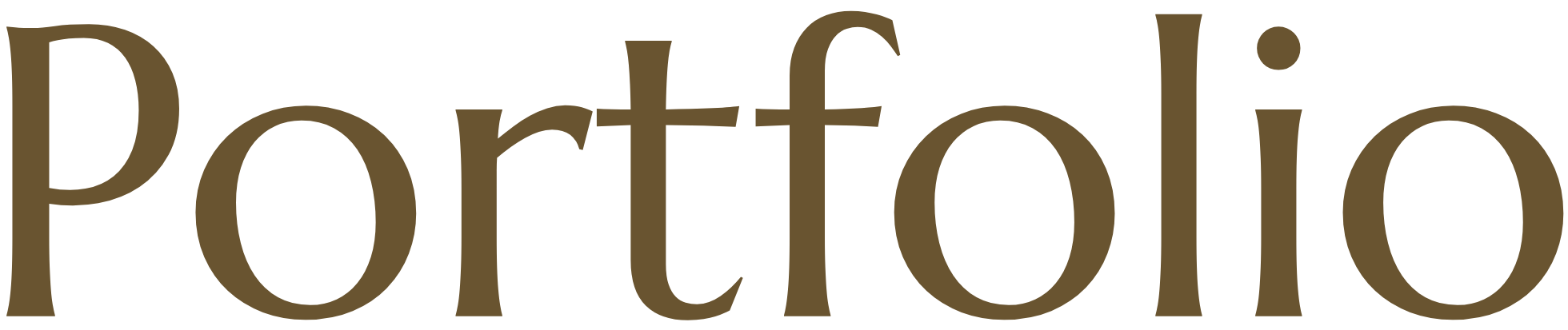 The word 'Portfolio' in large brown lettering.