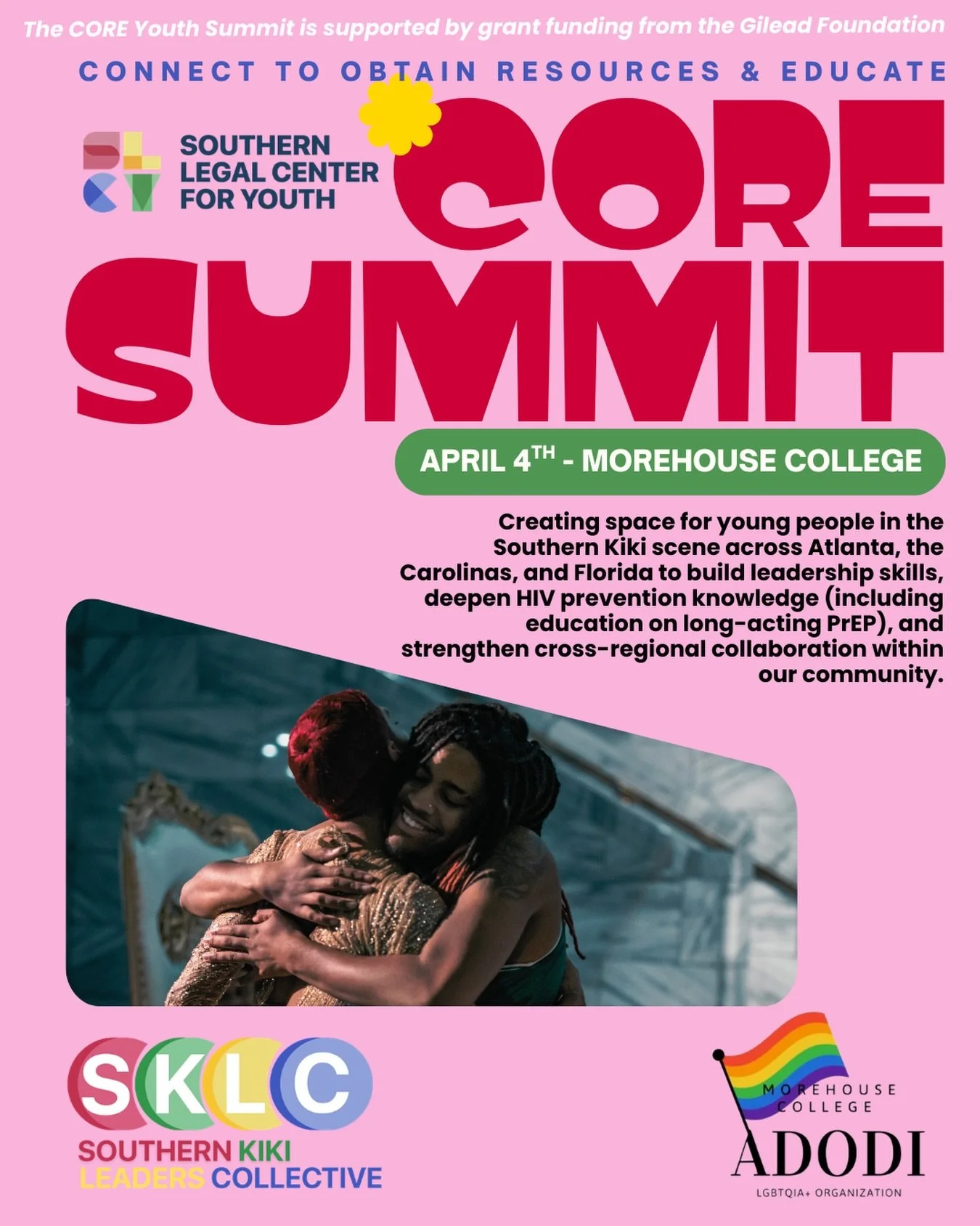Registration is officially OPEN for The CORE (Connect to Obtain Resources &amp; Educate) Youth Summit!

On April 4th at Morehouse College, young leaders from across the Southern Kiki scene will gather for a full day of learning, leadership developmen