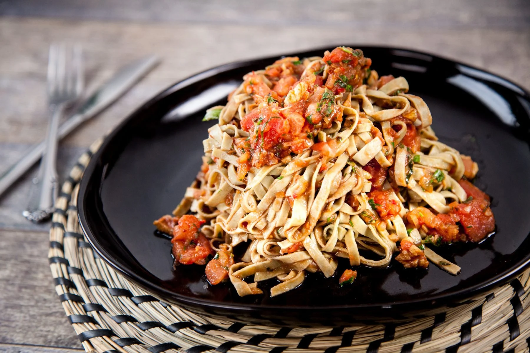 Walnut Vegan Pasta Sauce With Mung Bean Noodles