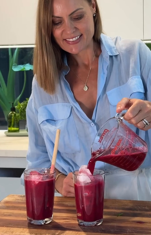 Watermelon, Strawberry & Beetroot Juice