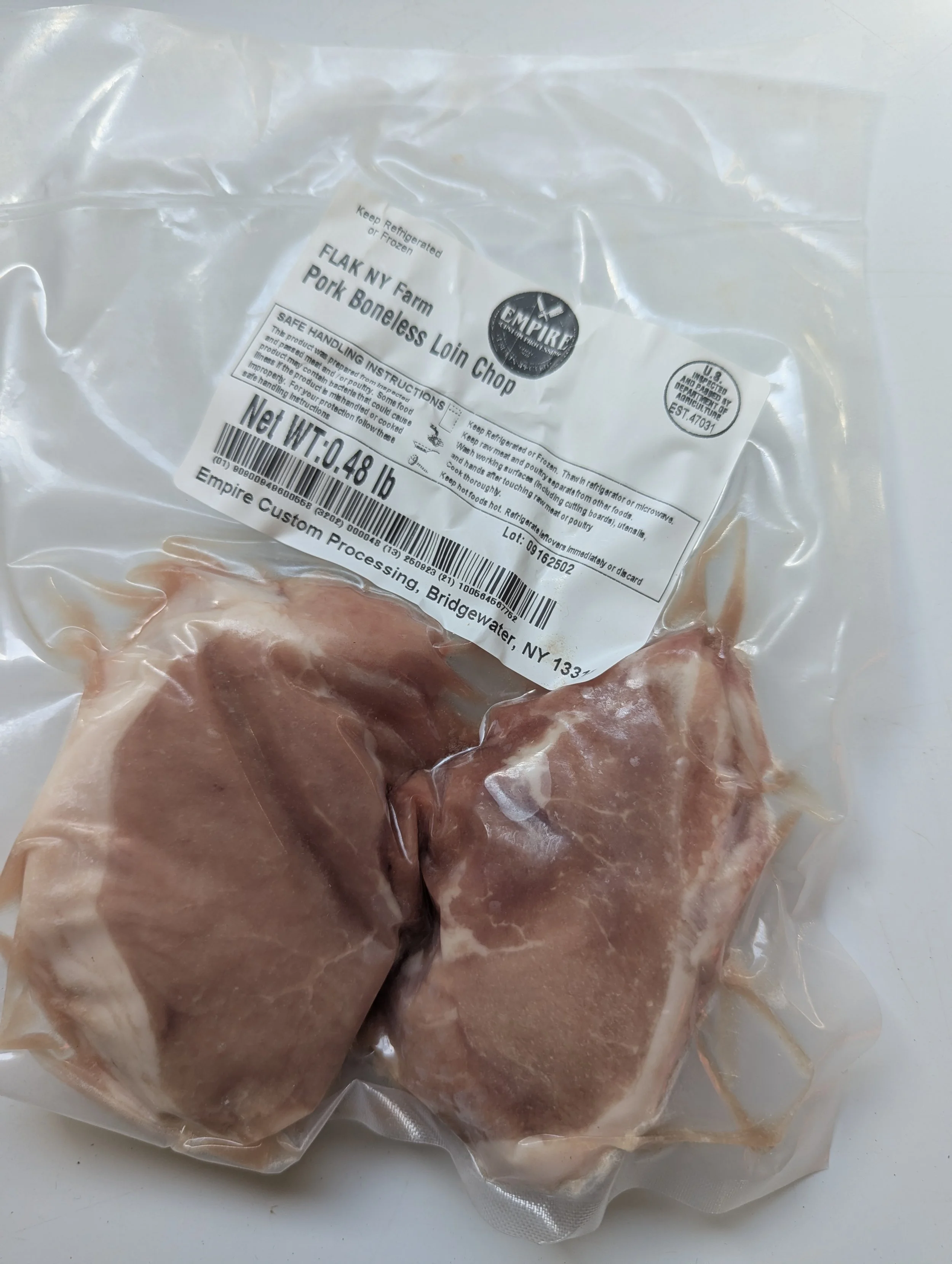 Boneless Pork Chops (Center Cut)