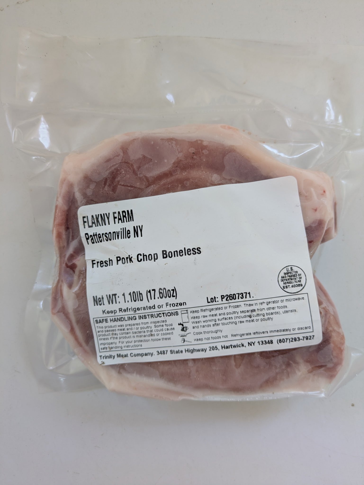 Boneless Pork Chops (Center Cut)