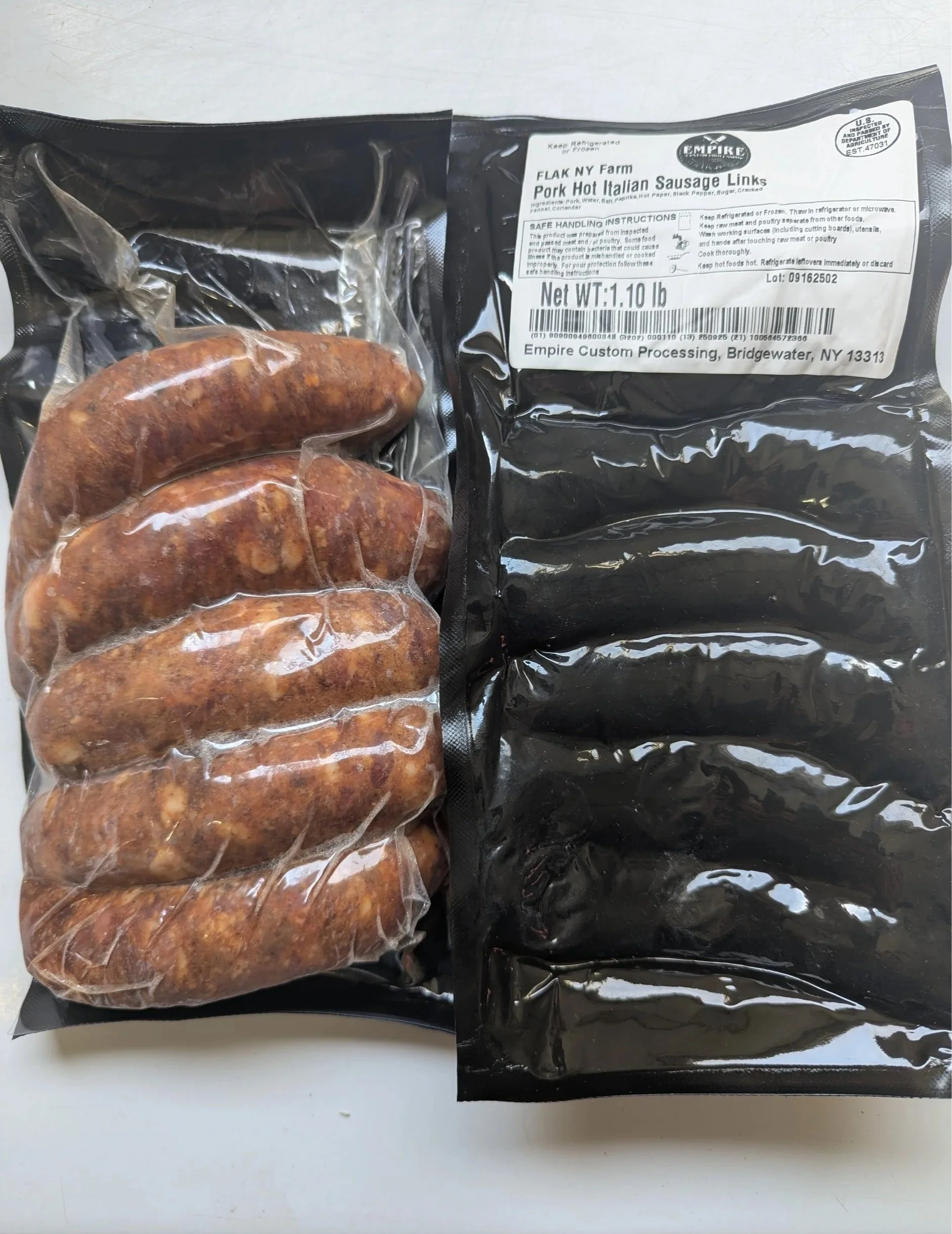 Hot Italian Sausage Links 5 Pack