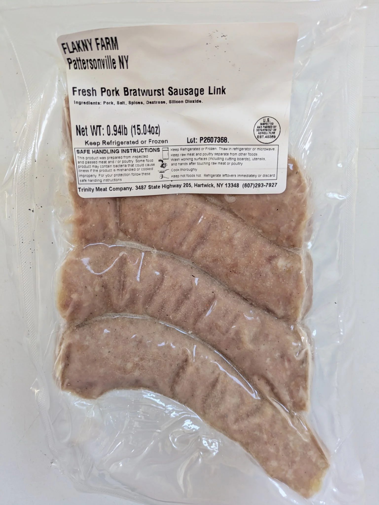 Bratwurst Sausage Link 4 Pack