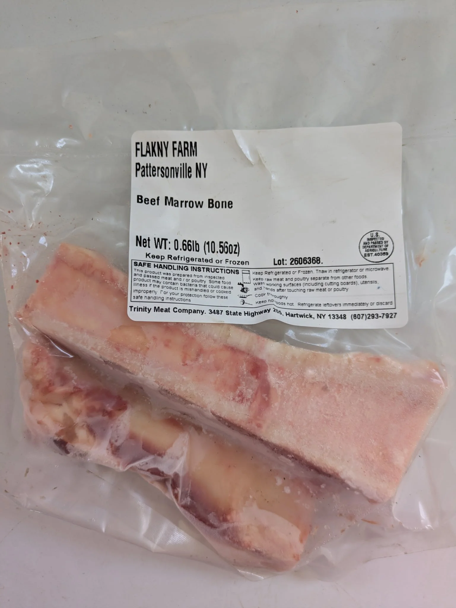 100% Grass-Fed Beef Marrow Bone .6 lb