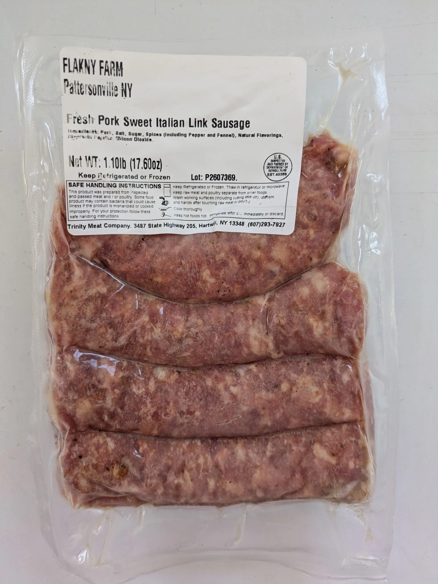 Sweet Italian Sausage Link 4 Pack