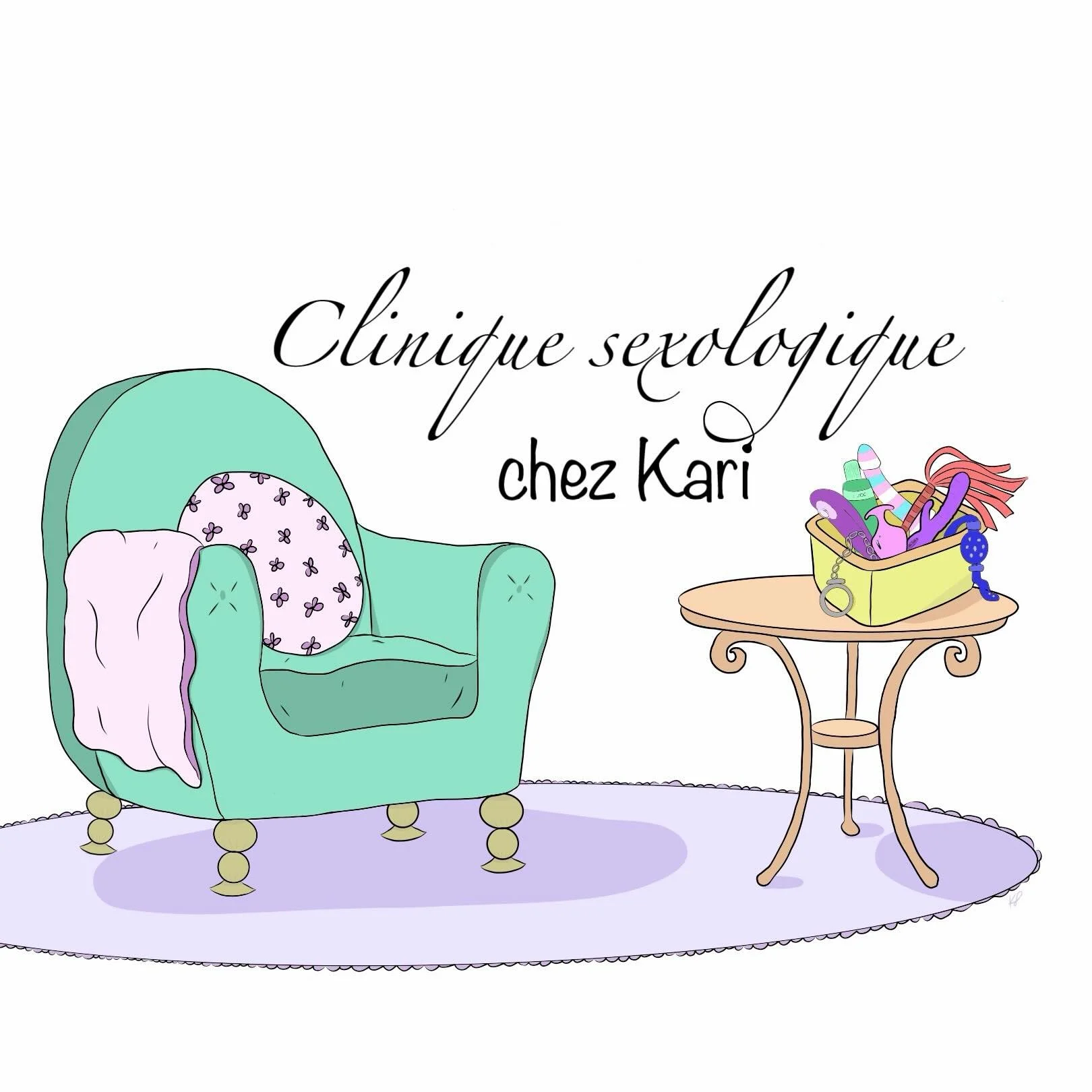 nouveau logo par moi 🤭 -> pour une clinique sexologique qui me ressemble ++