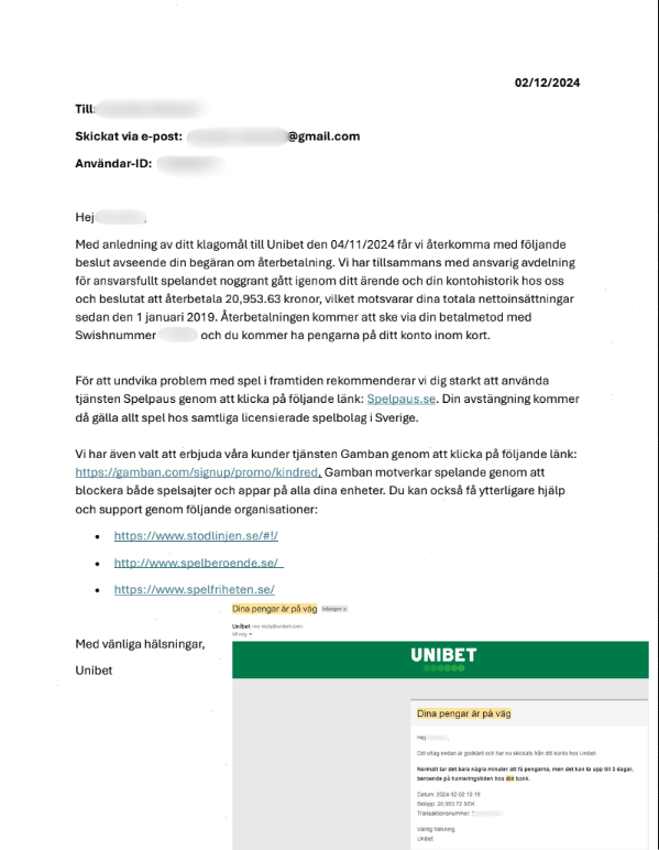 20 953 SEK