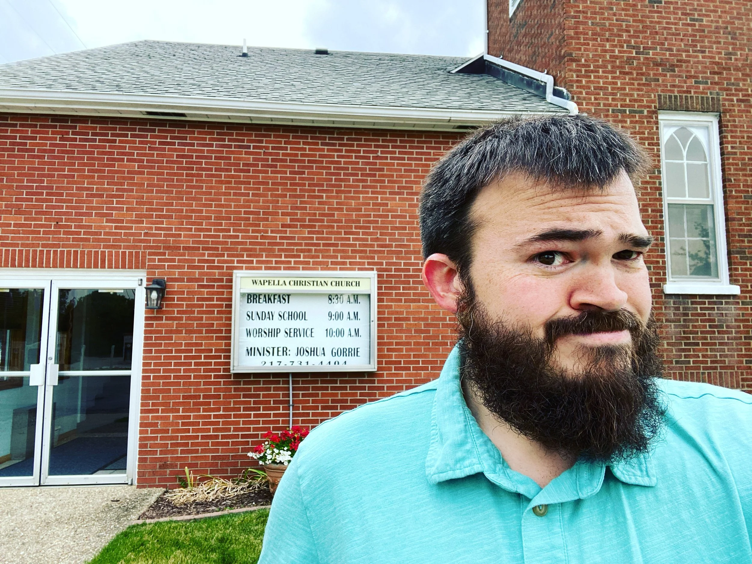 Preacher sighting at Wapella Christian Church!