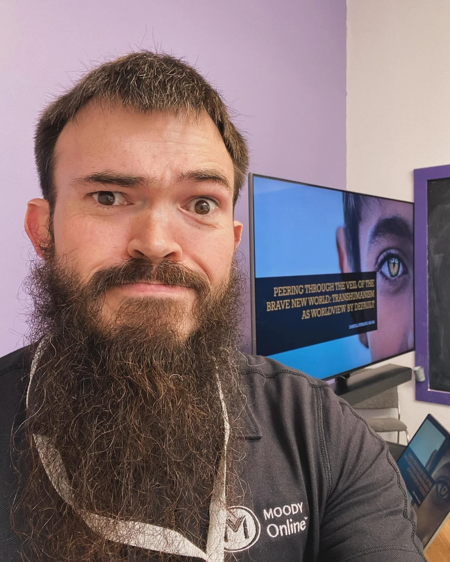 Delivering my first academic presentation at the International Society of Christian Apologetics