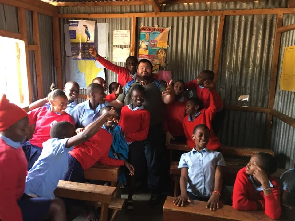 Visiting with students of the REM School in the Kibera Slums in Nairobi